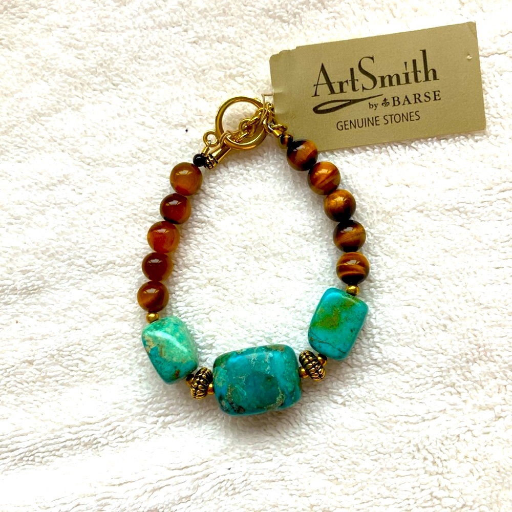 NWT-PRICE Reduced _turquoise and tiger eye bracelet.